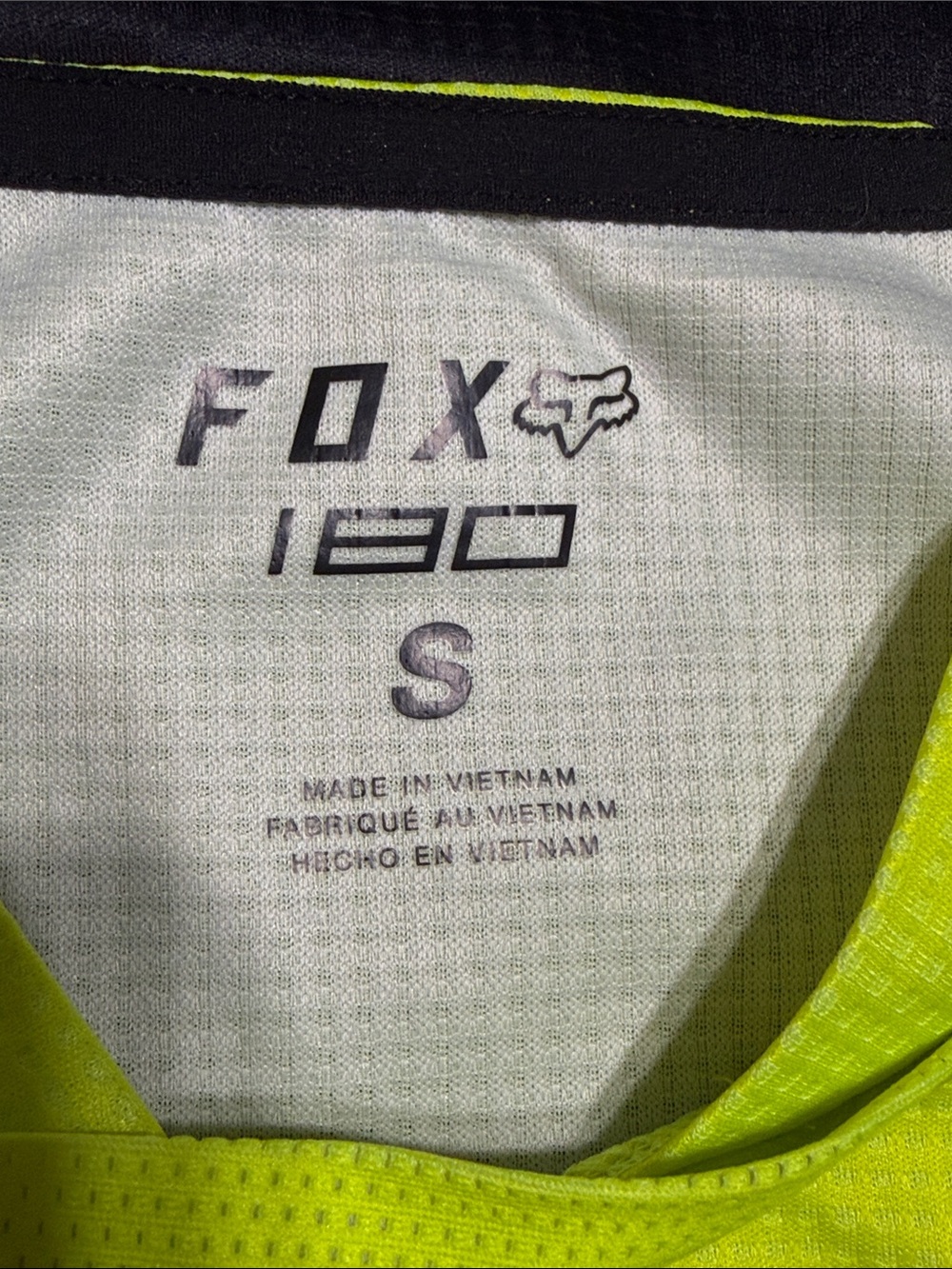 Fox Men’s Black & Neon Yellow-Green MX Jersey - Picture 4 of 7